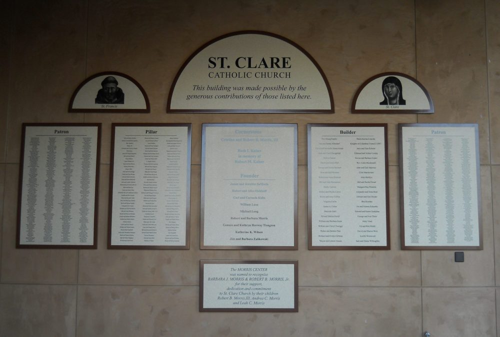 Church Capital Campaign Donor Wall