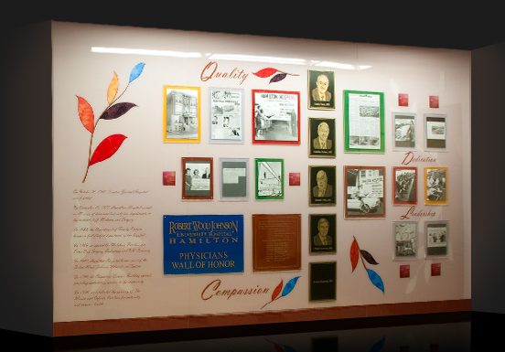 Wall of Honor and Hospital History Wall