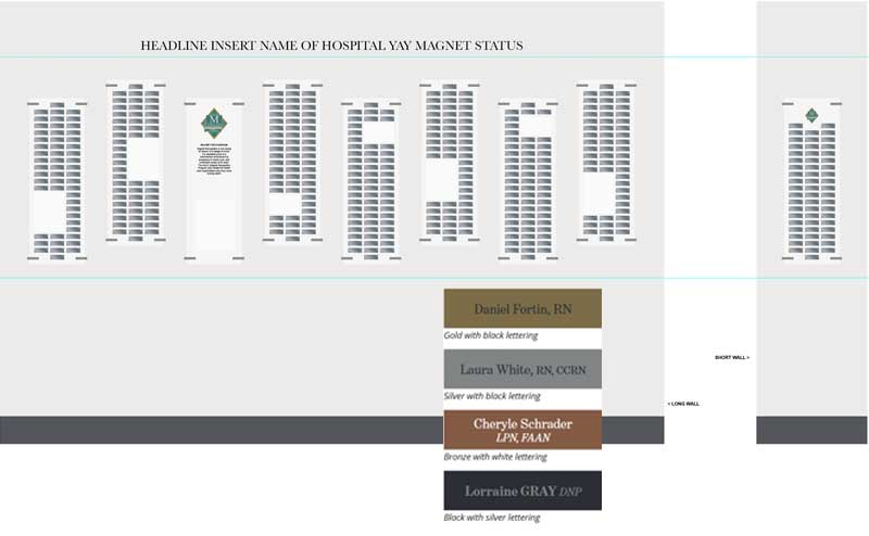 hospital recognition wall for nurses
