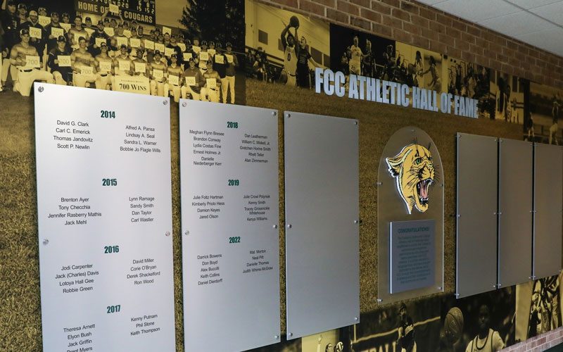 Athletic Hall of Fame Wall