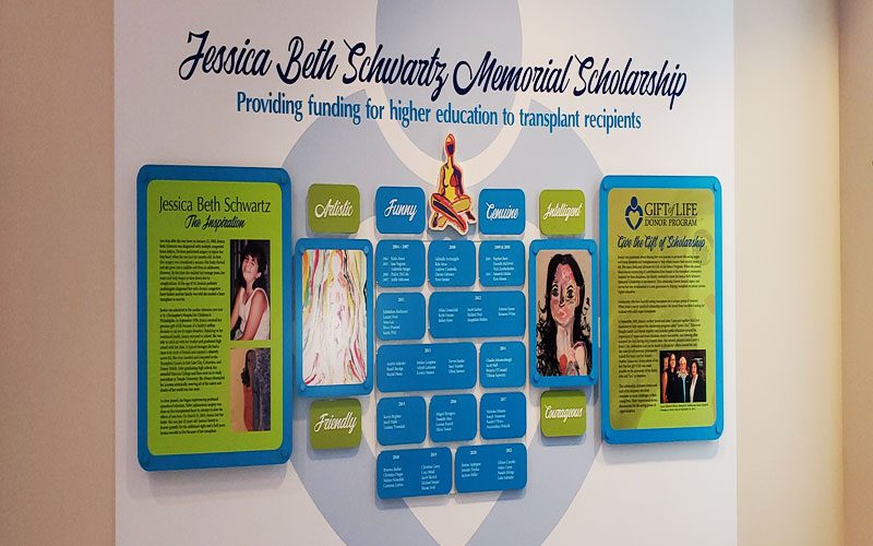 Custom Display for Memorial Scholarship