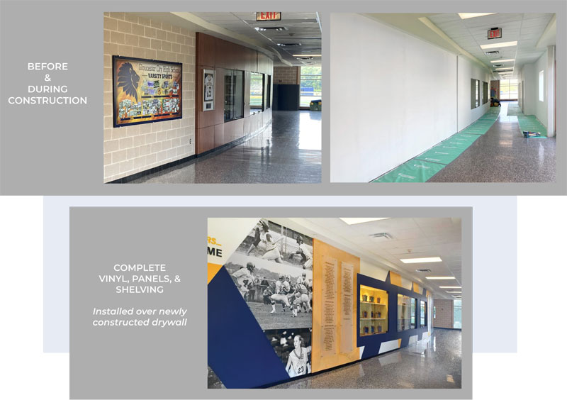 Gloucester High School Wall of Fame Interior Walls Transformation