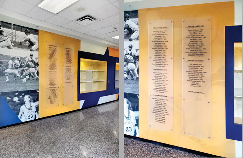 Gloucester High School Wall of Fame Recognition Panels