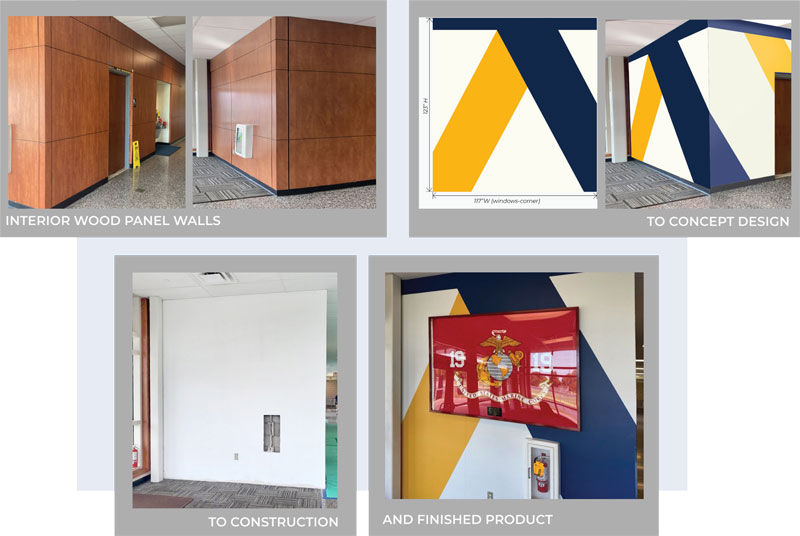 Gloucester High School Wall of Fame Interior Walls Transformation